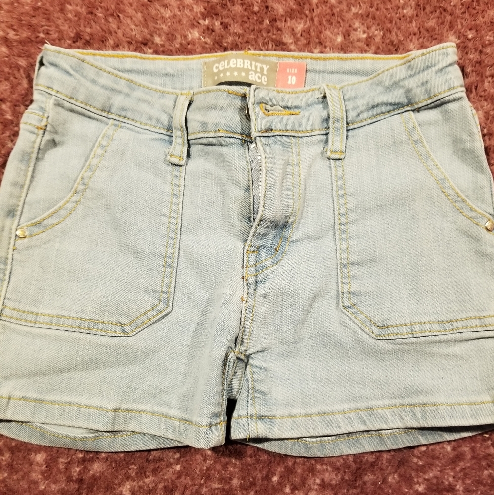 Girl's Light Blue Denim Shorts